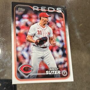 Topps Reds Baseball Card - White and Red